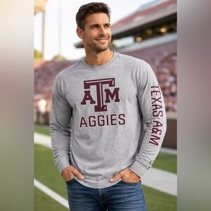Texas A&M Aggies Gray Long Sleeve Tee XL NCAA College Shirt